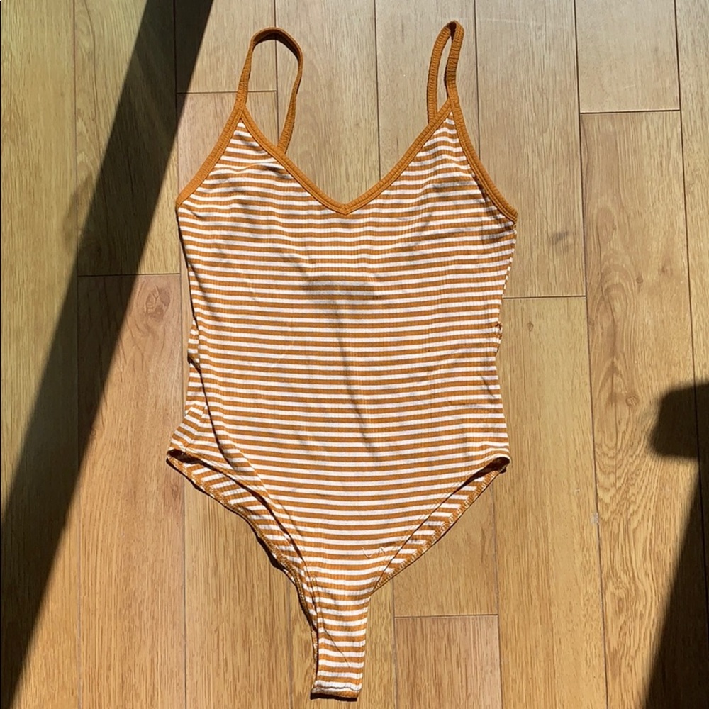 Yellow Striped Body Suit